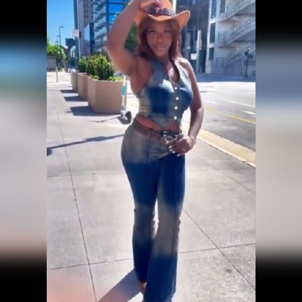 Stylish Blue Denim Jumpsuit